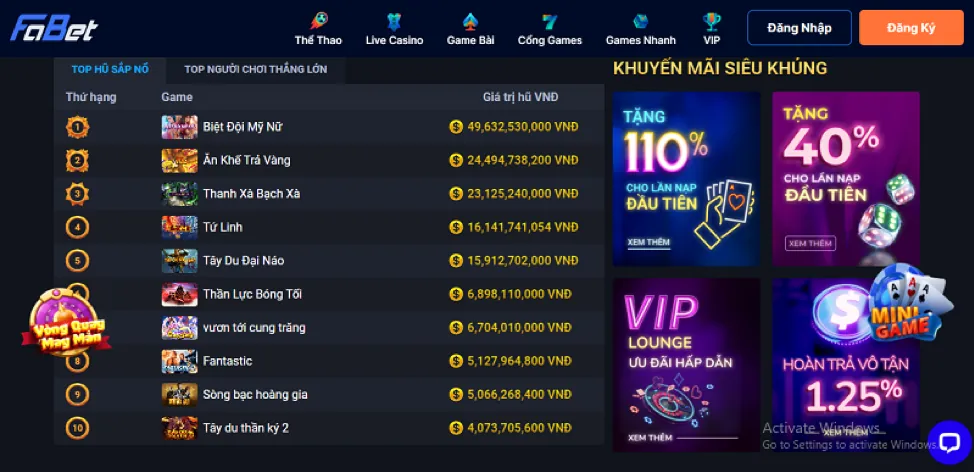 Chương trình khách hàng thân thiết thbbet win